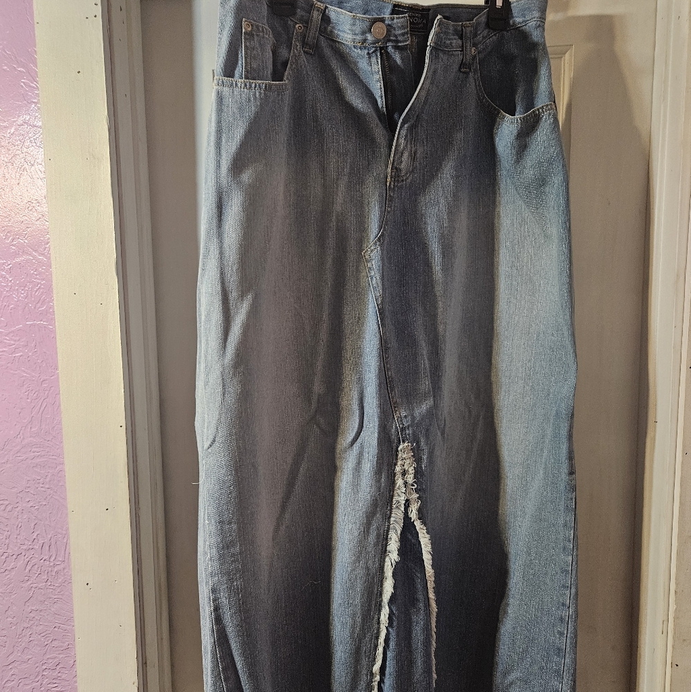Classic Blue Denim Jeans Skirt Size 14